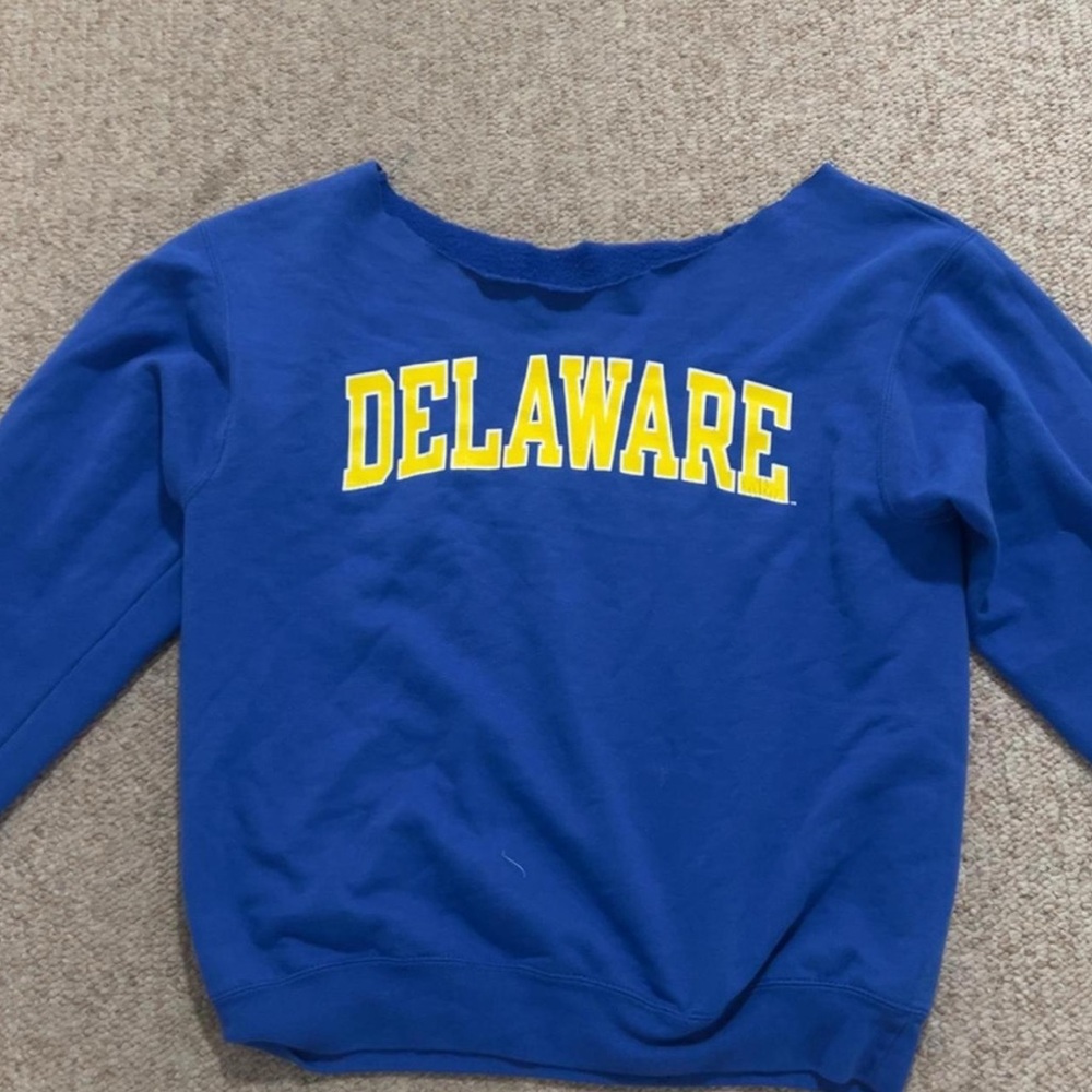 Champion Blue and Yellow Delaware Sweatshirt